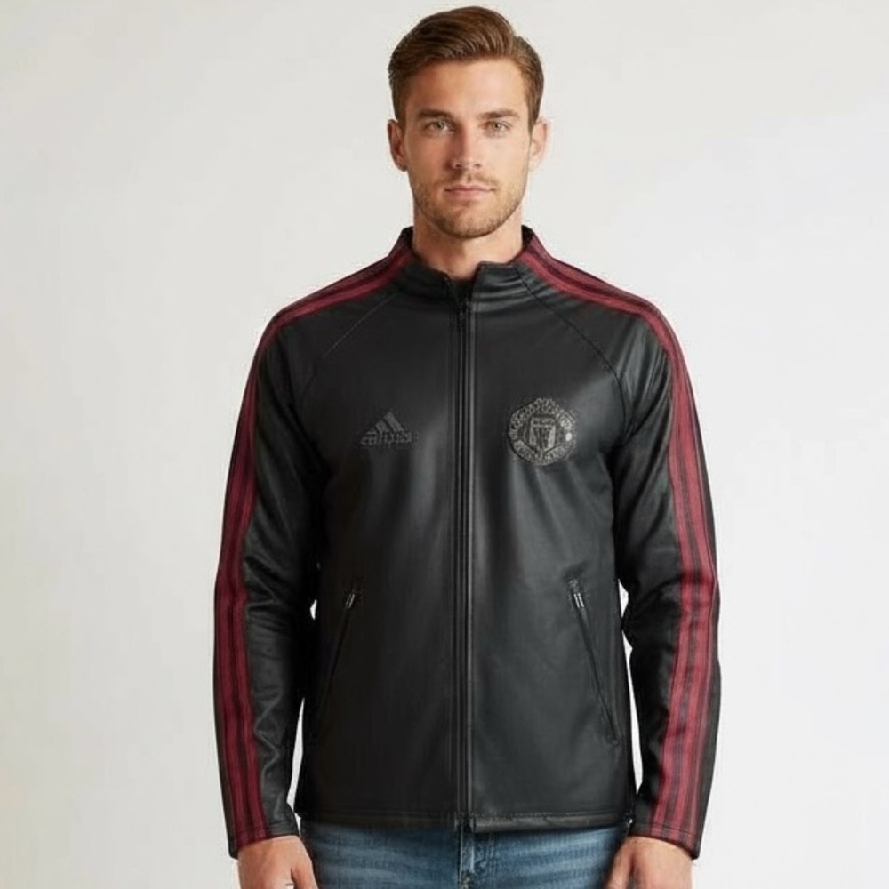 ADIDAS Juventus Anthem‎ Jacket Sz XS Black Red FH8546